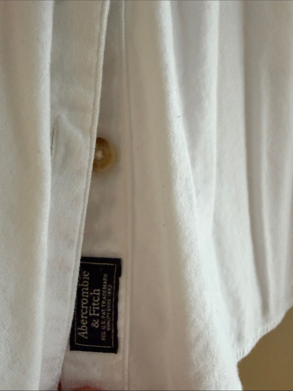 Abercrombie & Fitch - White Button-Up Shirt - Picture 3 of 4
